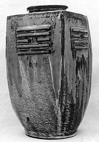 Jar, Paste covered with a transparent glaze and streaks of overglaze (Takatori ware), Japan 