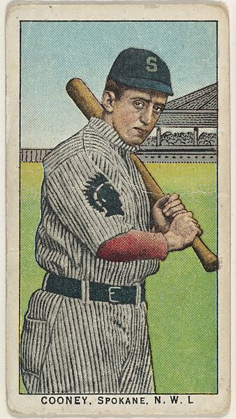 Cooney, Spokane, Northwestern League, from the "Obak Baseball Players" set (T212), issued by the American Tobacco Company to promote Obak Mouthpiece Cigarettes, Issued by the California branch of the American Tobacco Company, Commercial color lithograph 