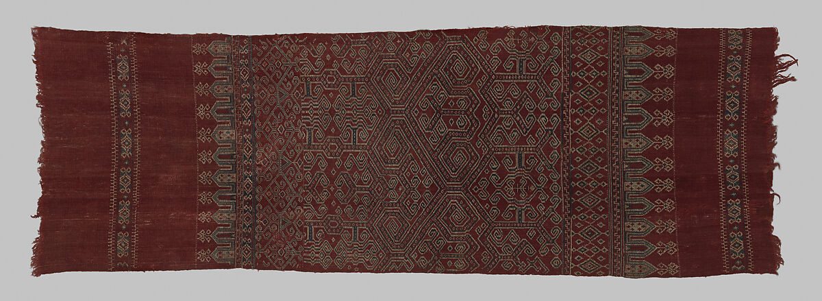 Ritual Textile (Pua Sungkit), Cotton, Iban people 