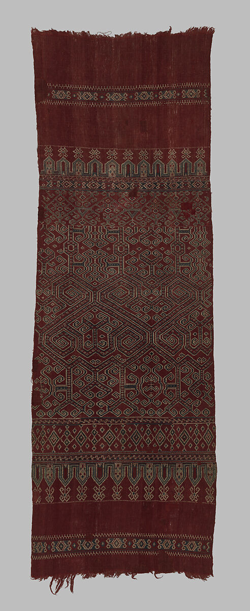 Ritual Textile (Pua Sungkit), Cotton, Iban people