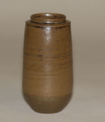 Tea Jar, Smooth clay covered with glaze with markings; left-handed itogiri (Seto ware), Japan