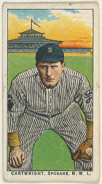 Cartwright, Spokane, Northwestern League, from the "Obak Baseball Players" set (T212), issued by the American Tobacco Company to promote Obak Mouthpiece Cigarettes, Issued by the California branch of the American Tobacco Company, Commercial color lithograph 