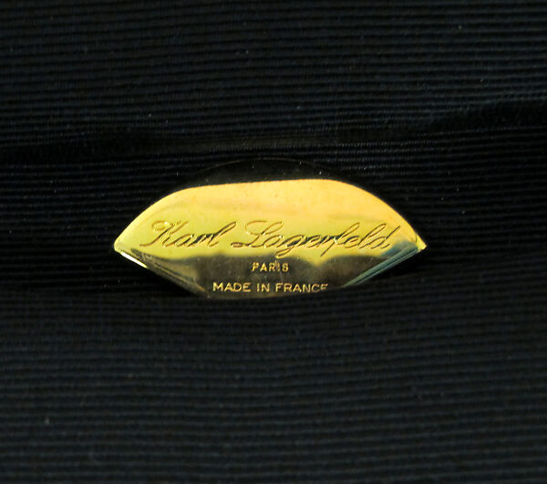 Purse, Karl Lagerfeld (French, founded 1984), synthetic, cotton, metal, French