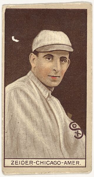 R. Zeider, Chicago, American League, from the Brown Background series (T207) for the American Tobacco Company, Issued by American Tobacco Company, Commercial lithograph 