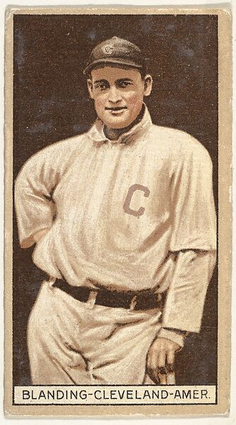 Fred Blanding, Cleveland, American League, from the Brown Background series (T207) for the American Tobacco Company, Issued by American Tobacco Company, Commercial lithograph 