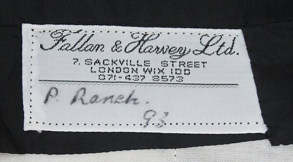 Ensemble, Fallan &amp; Harvey (British, founded 1976), wool, silk, cotton, metal, British