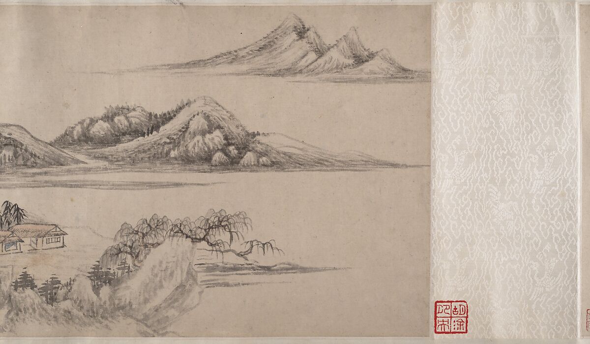 Remote Valleys, Sounds of Waterfalls, Deep Forests, Liu Yu (Chinese, 1620–after 1689), Handscroll; ink and color on paper, China