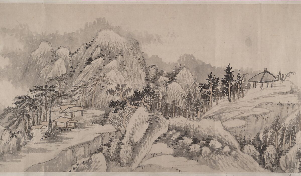 Remote Valleys, Sounds of Waterfalls, Deep Forests, Liu Yu (Chinese, 1620–after 1689), Handscroll; ink and color on paper, China