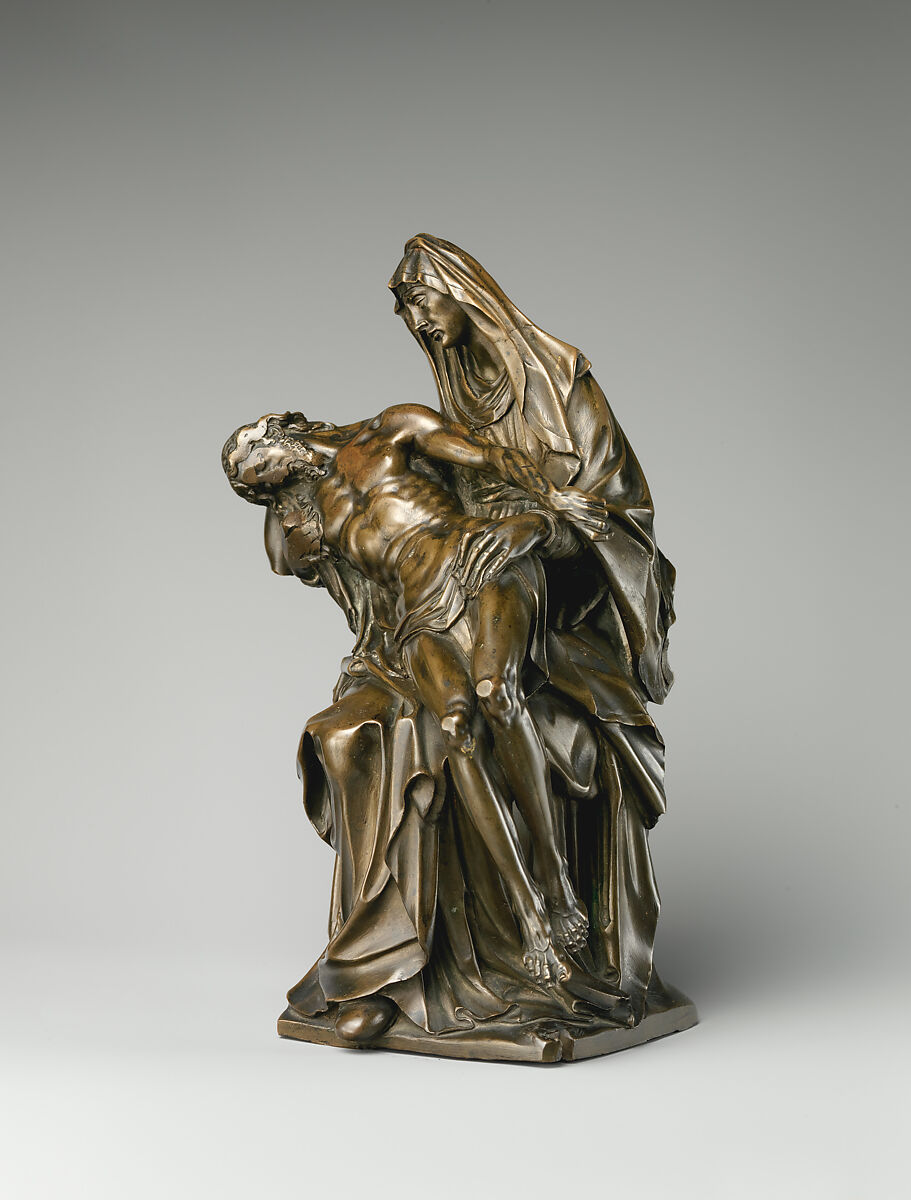 Pietà, Hubert Gerhard (Netherlandish, 1540/50–1621, active Germany), Bronze, German