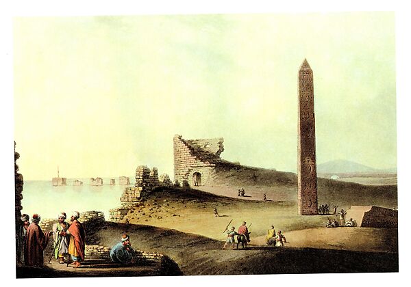 Watercolor of the Alexandrian Obelisk