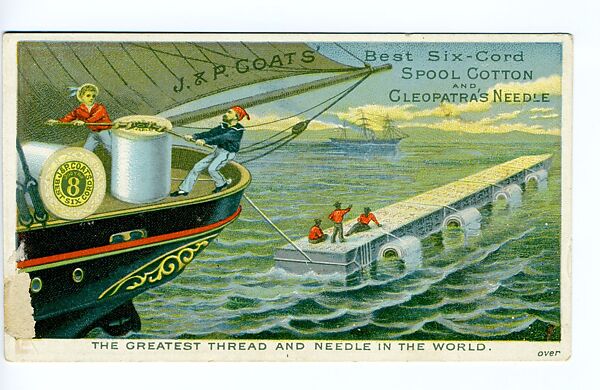 Needle and Thread Trade Card of the J&P Coats (Thread Company), Printed paper 