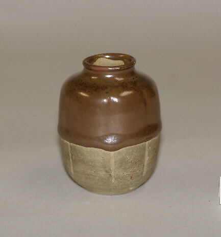 Tea Jar, Clay covered with a thick glaze (Seto ware), Japan