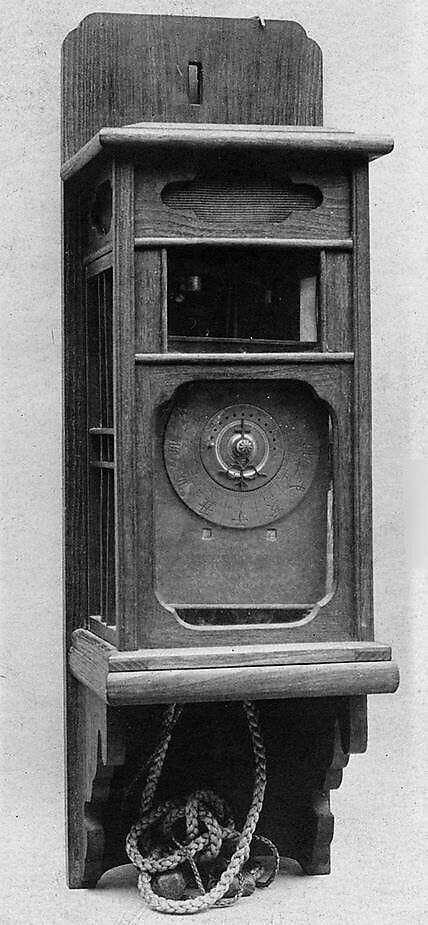 Bracket Clock, Brass and wood, Japan 