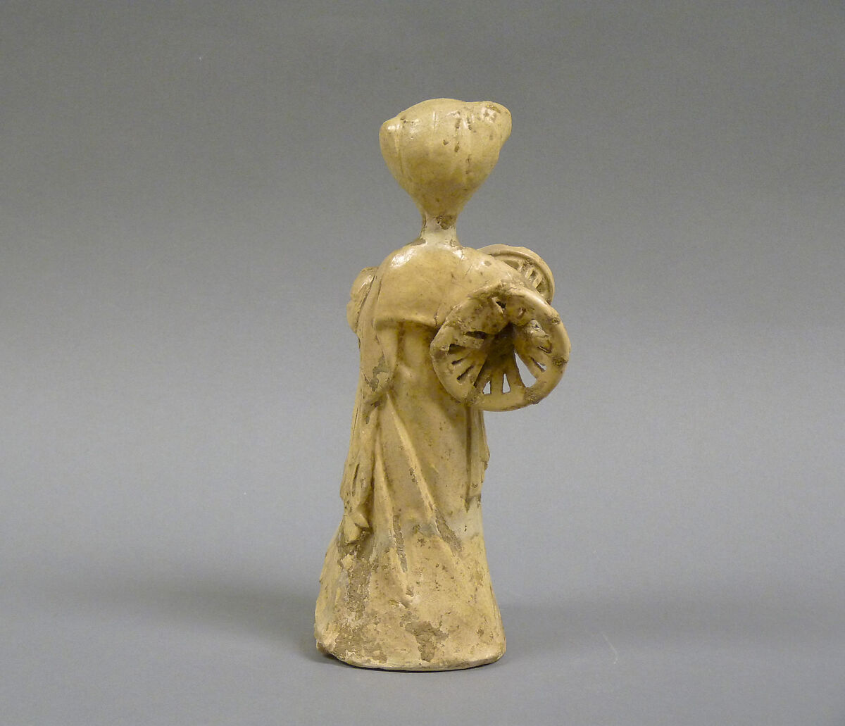 Female attendant carrying a stool, Glazed earthenware, China