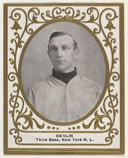 Devlin, 3rd Base, New York, National League, from the Baseball Players (Ramlys) series (T204) issued by the Mentor Company to promote Ramly and T.T.T. Turkish Cigarettes, Issued by Mentor Company, Boston, Photolithograph 