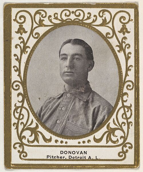 Donovan, Pitcher, Detroit, American League, from the Baseball Players (Ramlys) series (T204) issued by the Mentor Company to promote Ramly and T.T.T. Turkish Cigarettes, Issued by Mentor Company, Boston, Photolithograph 