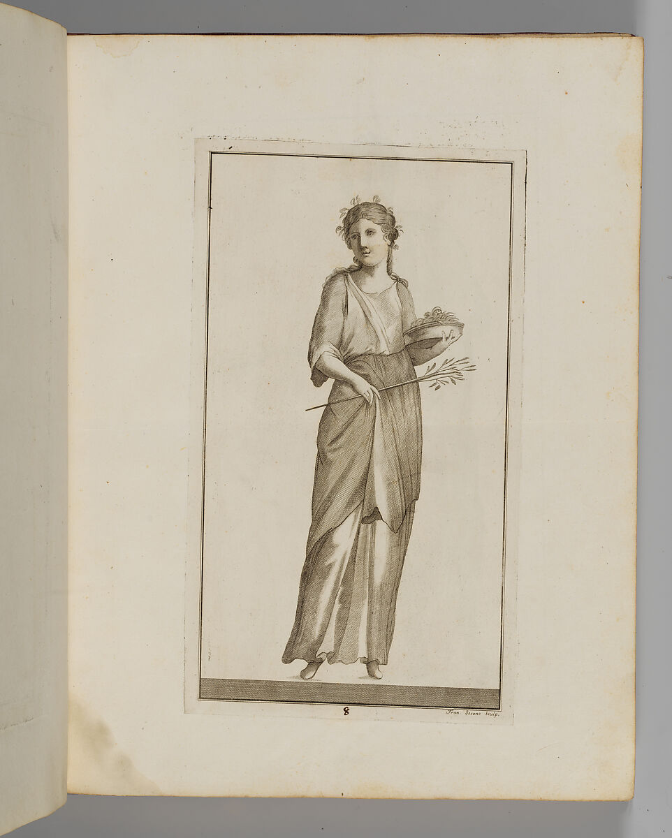 Disegni intagliati in rame di pitture antiche ritrovate nelle scavazioni di Resina, Francesco Sesoni