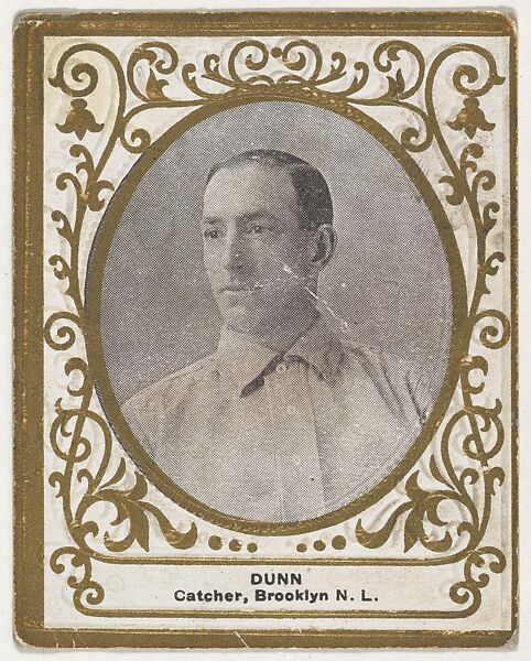 Dunn, Catcher, Brooklyn, National League, from the Baseball Players (Ramlys) series (T204) issued by the Mentor Company to promote Ramly and T.T.T. Turkish Cigarettes, Issued by Mentor Company, Boston, Photolithograph 