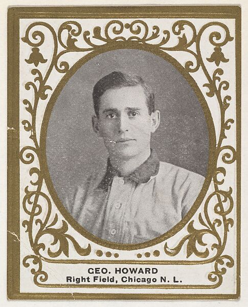 George Howard, Right Field, Chicago, National League, from the Baseball Players (Ramlys) series (T204) issued by the Mentor Company to promote Ramly and T.T.T. Turkish Cigarettes, Issued by Mentor Company, Boston, Photolithograph 