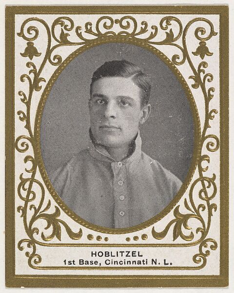 Hoblitzel, 1st Base, Cincinnati, National League, from the Baseball Players (Ramlys) series (T204) issued by the Mentor Company to promote Ramly and T.T.T. Turkish Cigarettes, Issued by Mentor Company, Boston, Photolithograph 
