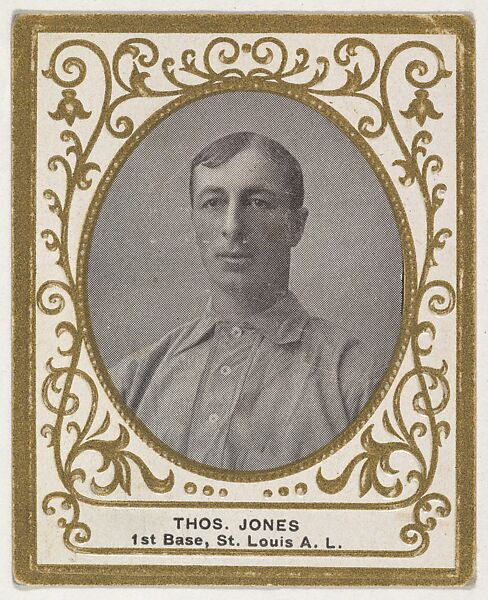 Thomas Jones, 1st Base, St. Louis, American League, from the Baseball Players (Ramlys) series (T204) issued by the Mentor Company to promote Ramly and T.T.T. Turkish Cigarettes, Issued by Mentor Company, Boston, Photolithograph 