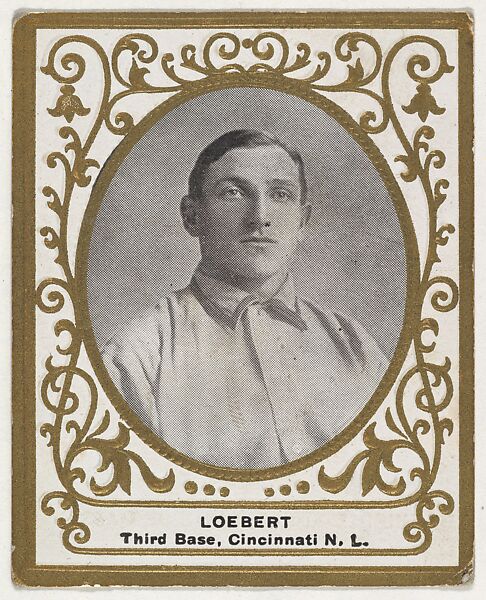 Loebert, 3rd Base, Cincinnati, National League, from the Baseball Players (Ramlys) series (T204) issued by the Mentor Company to promote Ramly and T.T.T. Turkish Cigarettes, Issued by Mentor Company, Boston, Photolithograph 