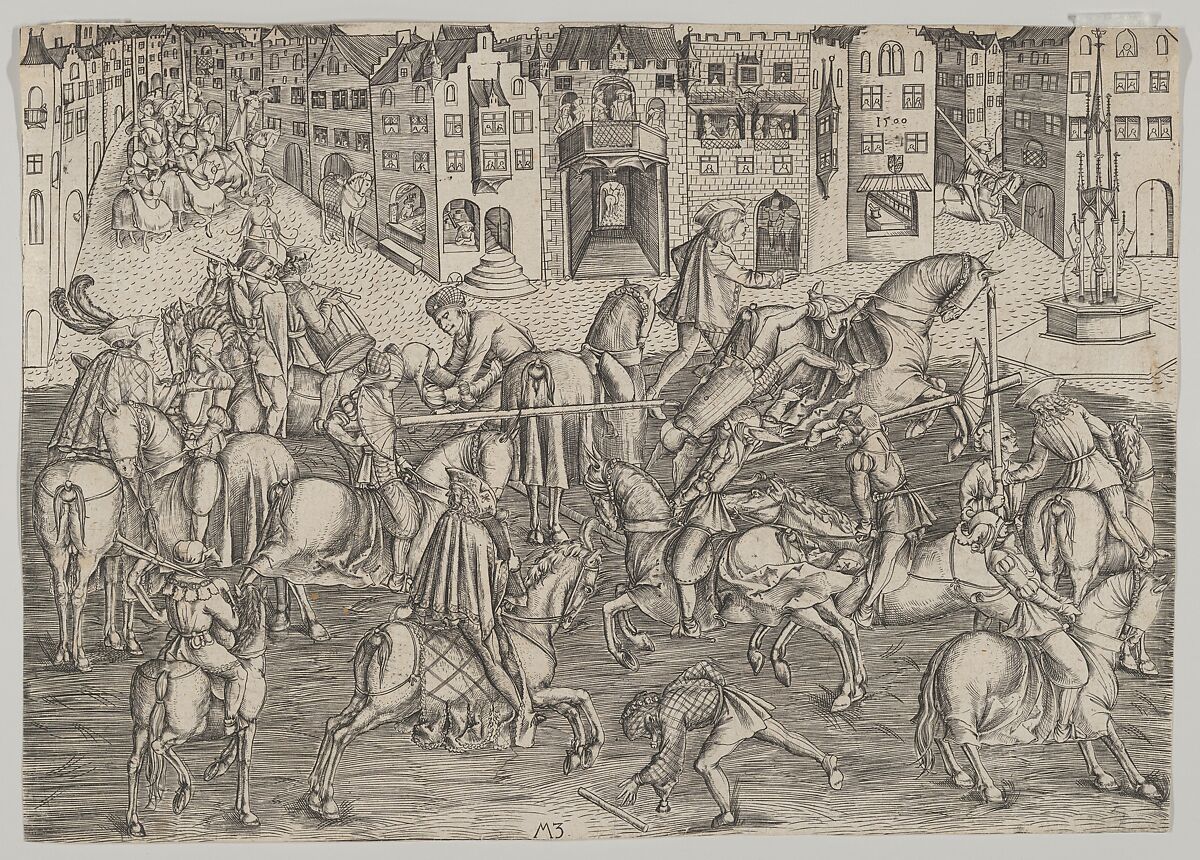 The Tournament, Master MZ (German, Munich, ca. 1477–1525), Engraving 