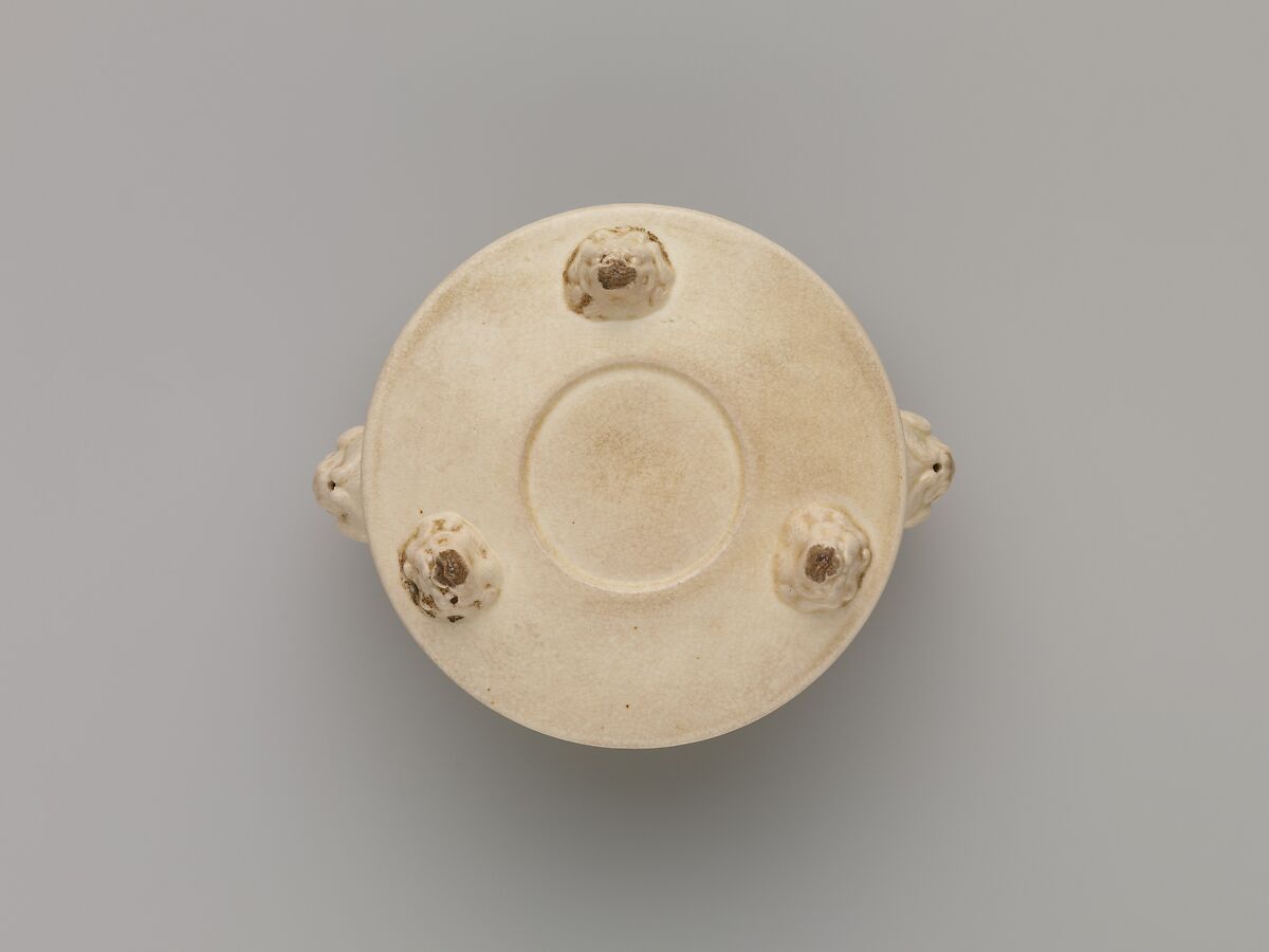 Incense Burner (koro) and Cover with Molded and Reticulated Design, Satsuma ware, earthenware with clear glaze, Japan