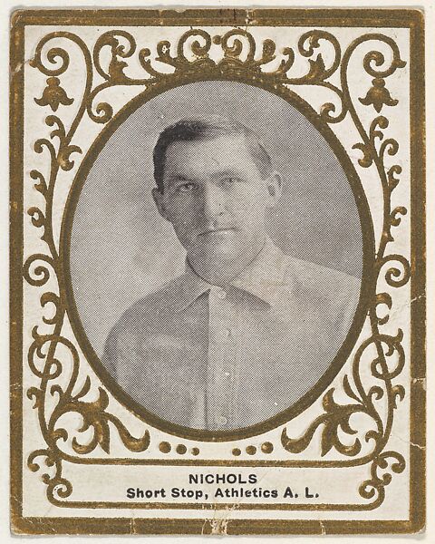 Nichols, Shortstop, Athletics, Athletic League, from the Baseball Players (Ramlys) series (T204) issued by the Mentor Company to promote Ramly and T.T.T. Turkish Cigarettes, Issued by Mentor Company, Boston, Photolithograph 