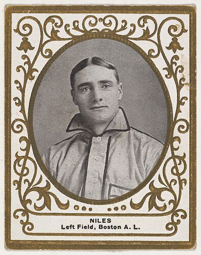 Niles, Left Field, Boston, American League, from the Baseball Players (Ramlys) series (T204) issued by the Mentor Company to promote Ramly and T.T.T. Turkish Cigarettes