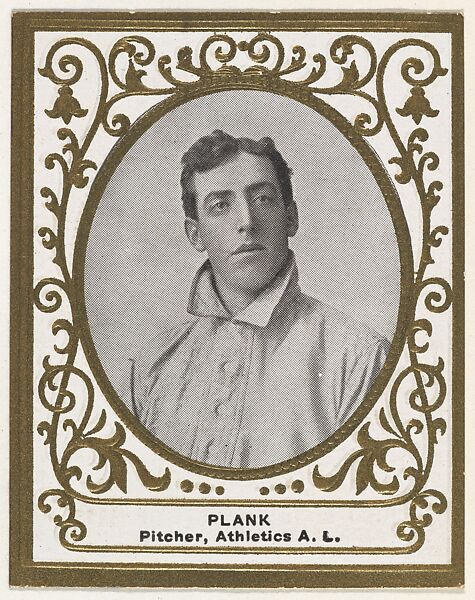 Plank, Pitcher, Athletics, American League, from the Baseball Players (Ramlys) series (T204) issued by the Mentor Company to promote Ramly and T.T.T. Turkish Cigarettes, Issued by Mentor Company, Boston, Photolithograph 
