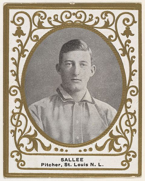 Sallee, Pitcher, St. Louis, National League, from the Baseball Players (Ramlys) series (T204) issued by the Mentor Company to promote Ramly and T.T.T. Turkish Cigarettes, Issued by Mentor Company, Boston, Photolithograph 