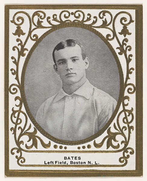 Bates, Left Field, Boston, National League, from the Baseball Players (Ramlys) series (T204) issued by the Mentor Company to promote Ramly and T.T.T. Turkish Cigarettes, Issued by Mentor Company, Boston, Photolithograph 