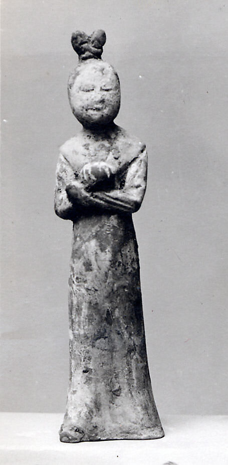 Female attendant, Earthenware, China 