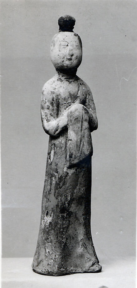 Female attendant, Earthenware, China 