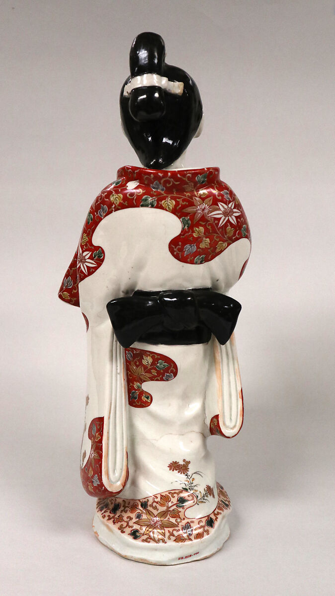 Figure of a Girl, Porcelain decorated with enamels (Arita ware, Imari type), Japan
