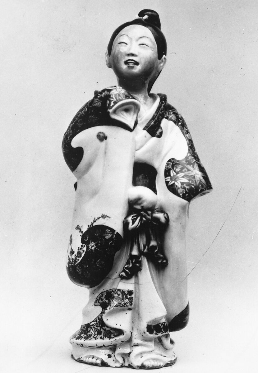Figure of a Girl, Porcelain decorated with enamels (Arita ware, Imari type), Japan 
