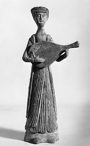 Female musician with a lute