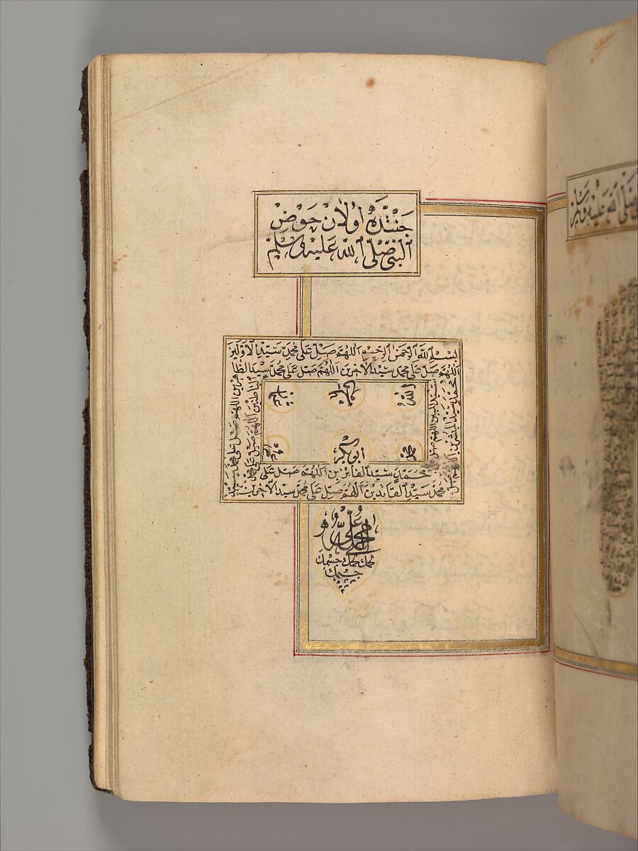 Prayer Book, 'Abd al-Qadir Hisari (Turkish), Manuscript: ink, opaque watercolor, and gold on paper
Binding: leather and gold