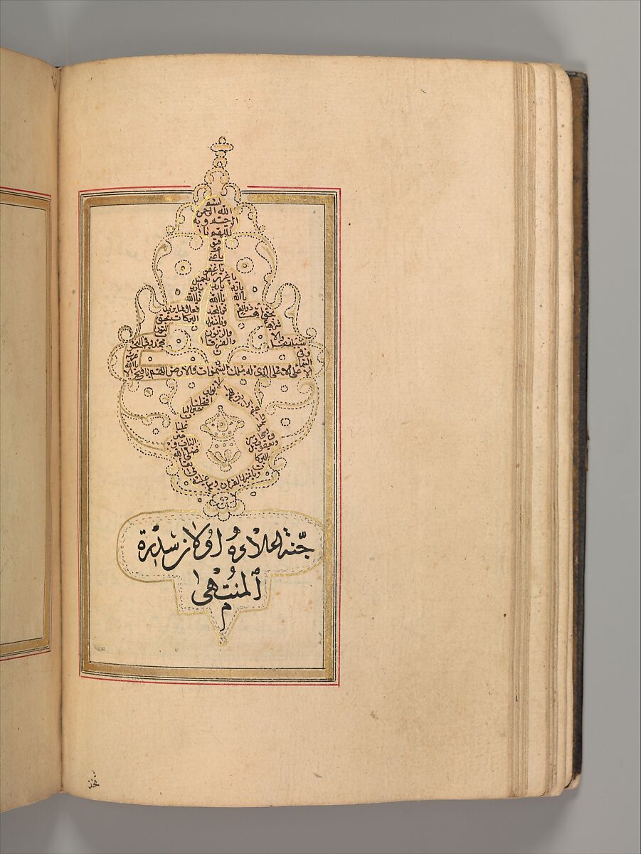 Prayer Book, 'Abd al-Qadir Hisari (Turkish), Manuscript: ink, opaque watercolor, and gold on paper
Binding: leather and gold