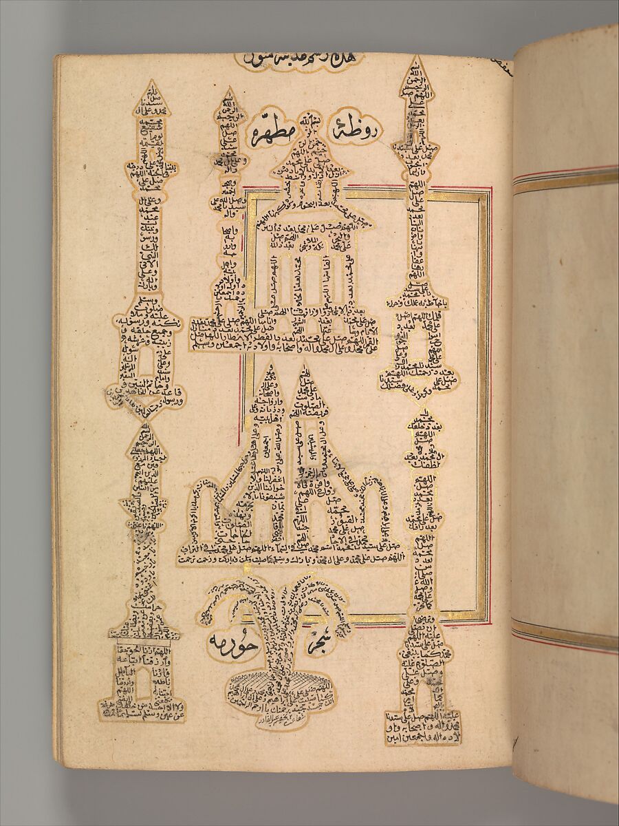 Prayer Book, 'Abd al-Qadir Hisari (Turkish), Manuscript: ink, opaque watercolor, and gold on paper
Binding: leather and gold