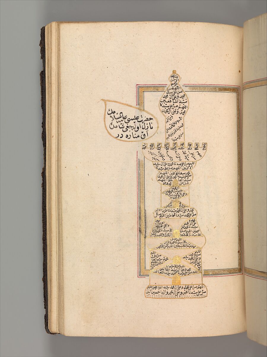 Prayer Book, 'Abd al-Qadir Hisari (Turkish), Manuscript: ink, opaque watercolor, and gold on paper
Binding: leather and gold