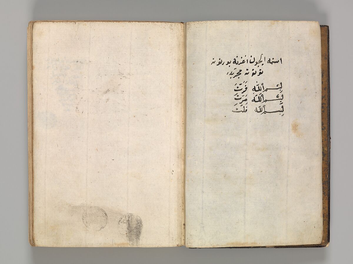 Prayer Book, 'Abd al-Qadir Hisari (Turkish), Manuscript: ink, opaque watercolor, and gold on paper
Binding: leather and gold