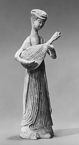 Female musician with a lute