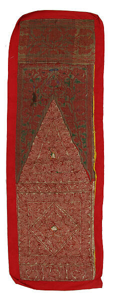Ceremonial banner, Silk with gold-thread embroidery and cotton lining	, Sumatra (Aceh)