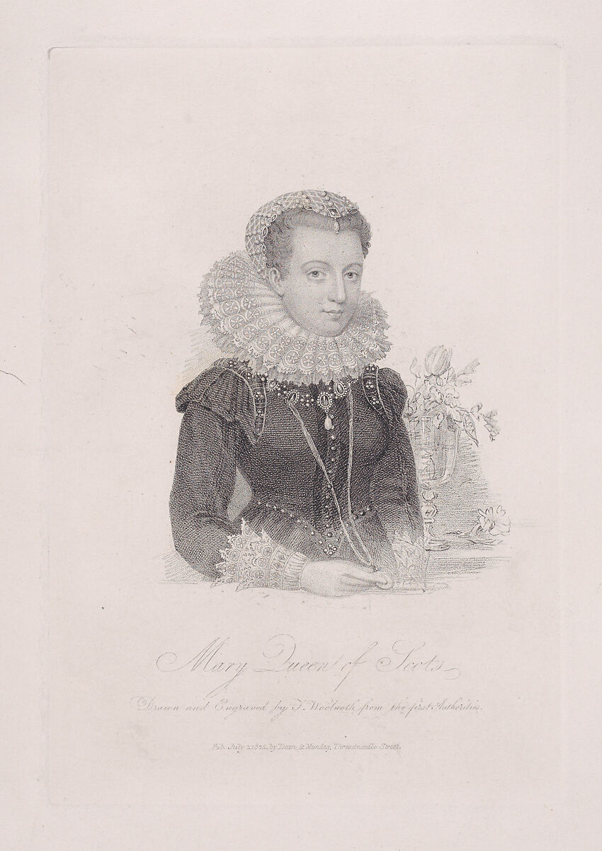 Mary, Queen of Scots, Thomas Woolnoth (British, London 1785–1857?), Stipple engraving 