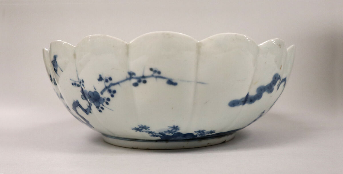 Bowl, Porcelain decorated in blue under the glaze;  (Arita kiln, Imari type), Japan