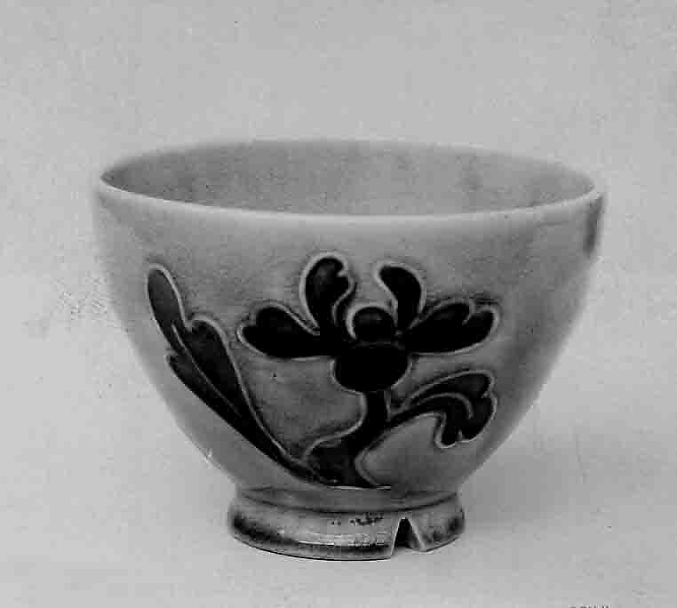 Bowl, Stoneware covered with glaze (Kairakuen ware), Japan 