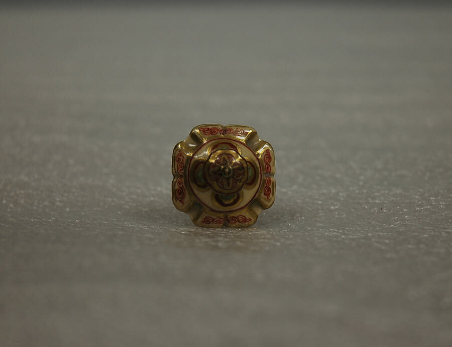 Wine pot, Hard paste faience, lustrous glaze, crackled, over decorations; enameled on top, handle and spout;  (Satsuma ware), Japan
