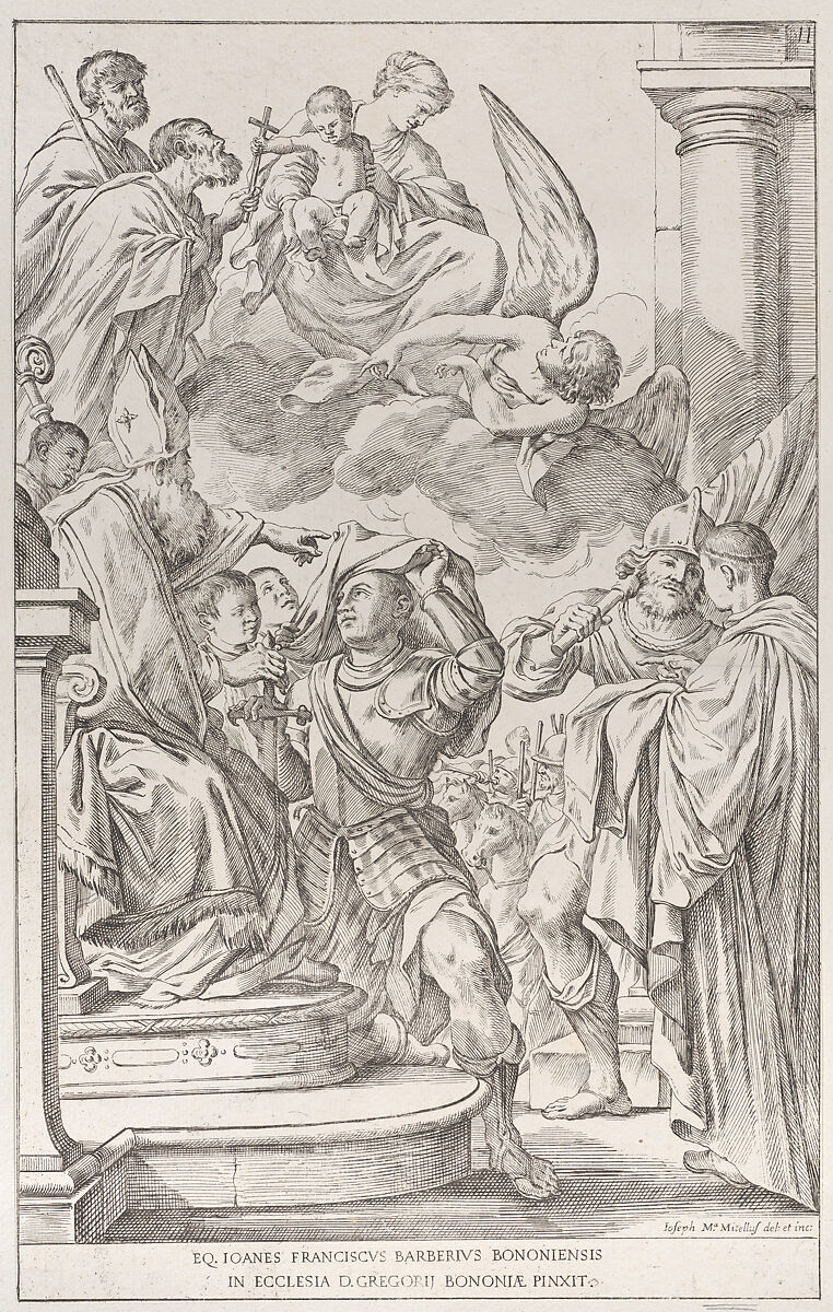 Plate 11: Saint William of Aquitaine, Giuseppe Maria Mitelli (Italian, Bologna (?) 1634–1718 Bologna), Etching 